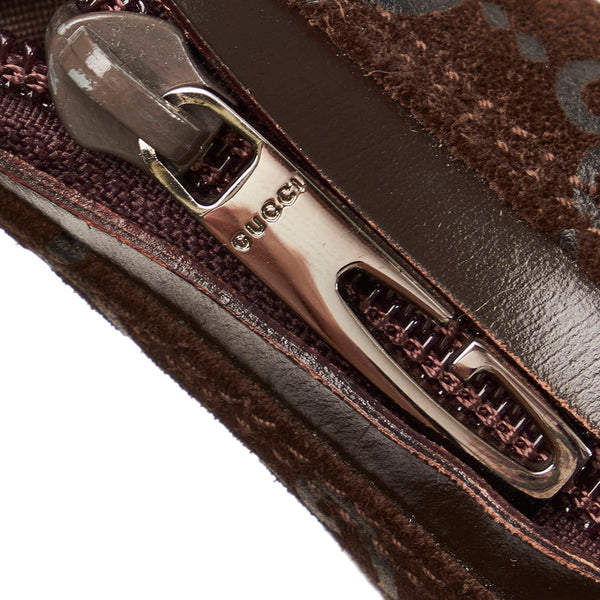 グッチ GG ワンショルダーバッグ ブラウン スウェード レザー レディース GUCCI 【中古】