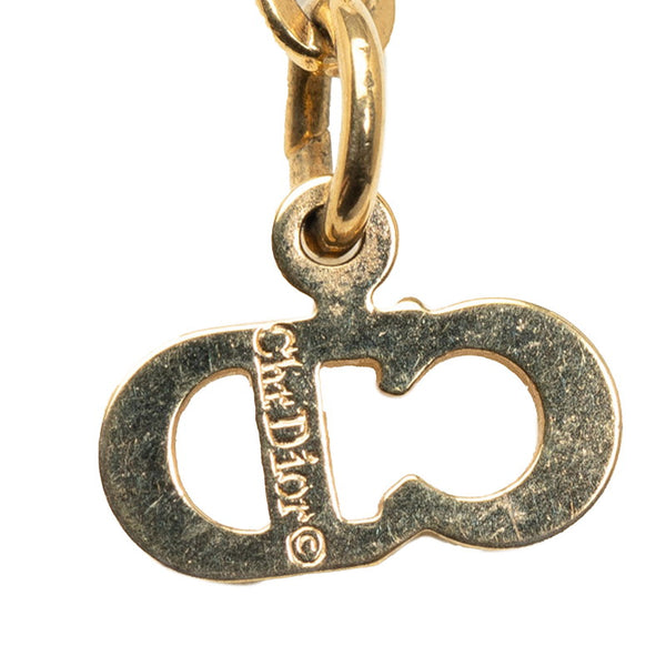 クリスチャンディオール CDロゴ ネックレス ゴールド メッキ レディース Christian Dior 【中古】
