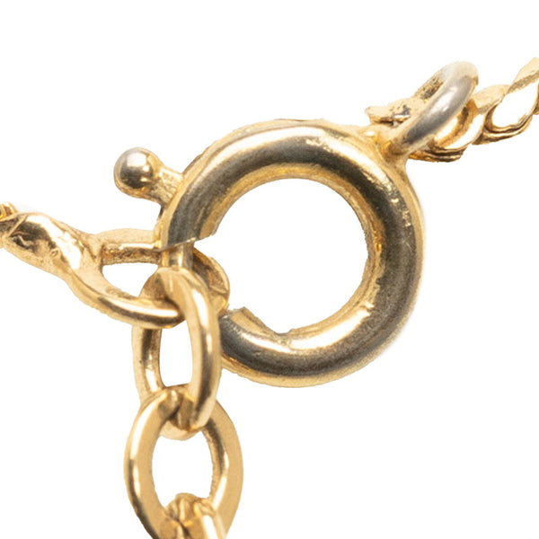 クリスチャンディオール CDロゴ ネックレス ゴールド メッキ レディース Christian Dior 【中古】