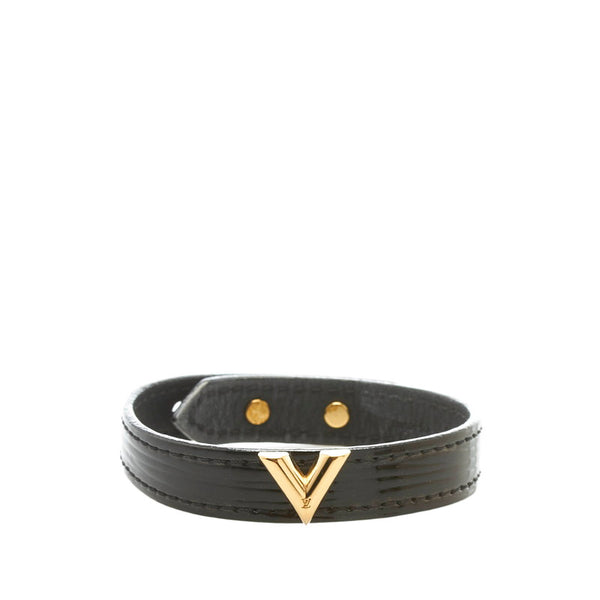 ルイ ヴィトン ブラスレ エッセンシャルV ブレスレット M6146 ノワール ブラック パテントレザー レディース LOUIS VUITTON 【中古】