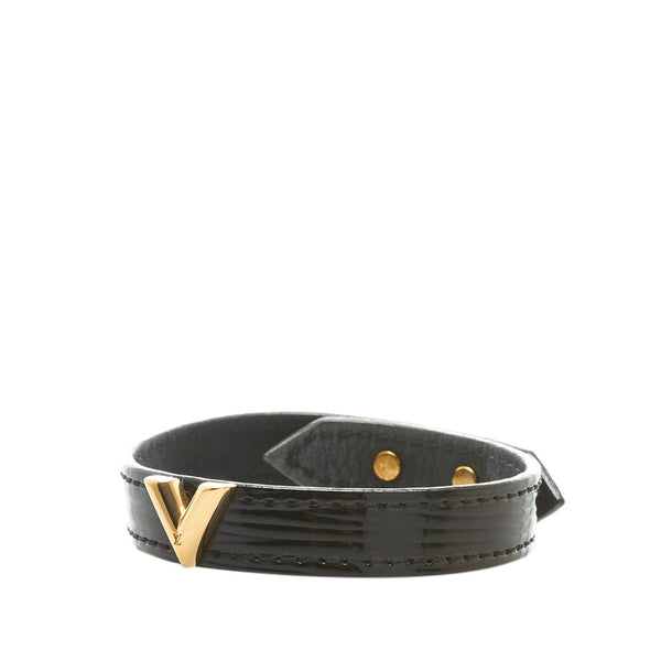 ルイ ヴィトン ブラスレ エッセンシャルV ブレスレット M6146 ノワール ブラック パテントレザー レディース LOUIS VUITTON 【中古】