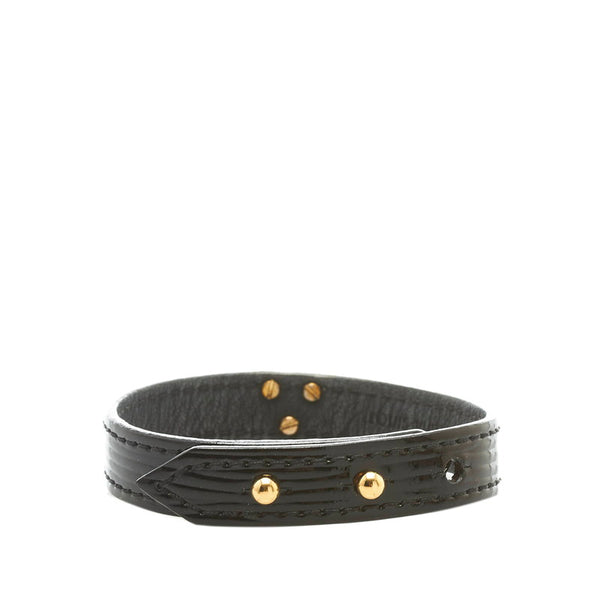 ルイ ヴィトン ブラスレ エッセンシャルV ブレスレット M6146 ノワール ブラック パテントレザー レディース LOUIS VUITTON 【中古】