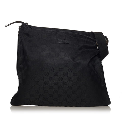 グッチ GGナイロン 斜め掛け ショルダーバッグ 132999 ブラック ナイロン レディース GUCCI 【中古】