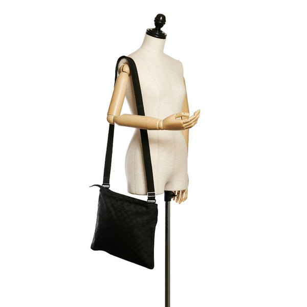 グッチ GGナイロン 斜め掛け ショルダーバッグ 132999 ブラック ナイロン レディース GUCCI 【中古】