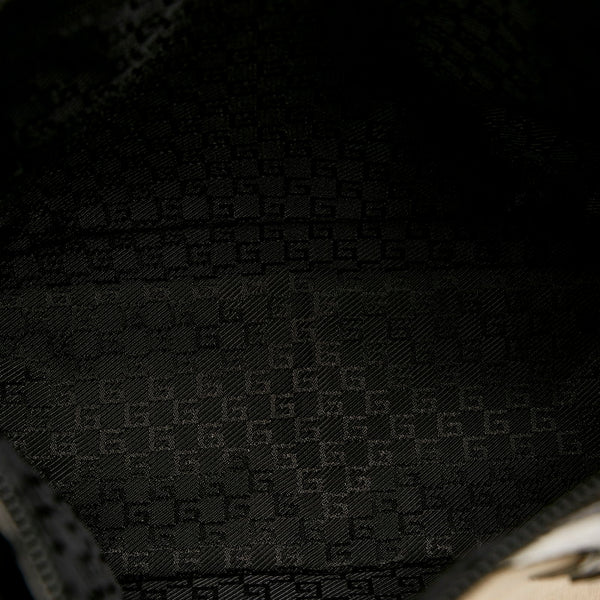 グッチ ハンドバッグ 000 0855 ブラック ベージュ キャンバス パテントレザー レディース GUCCI 【中古】