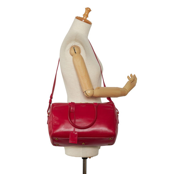 サンローラン ベイビーダッフル ハンドバッグ ショルダーバッグ 2WAY ピンク レザー レディース SAINT LAURENT 【中古】