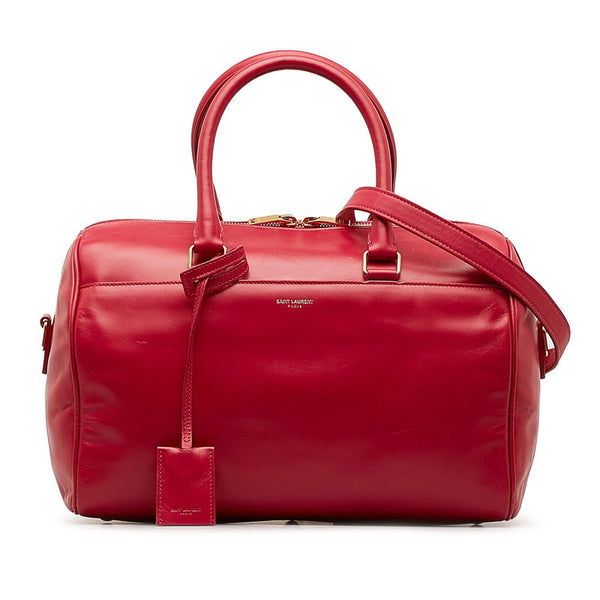 サンローラン ベイビーダッフル ハンドバッグ ショルダーバッグ 2WAY ピンク レザー レディース SAINT LAURENT 【中古】