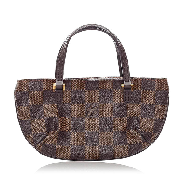 ルイ ヴィトン ダミエ マノスクGM 付属 ポーチ N51120 ブラウン PVC レザー レディース LOUIS VUITTON 【中古】