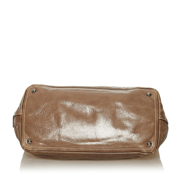 プラダ ハンドバッグ BN2067 カーキ レザー レディース PRADA 【中古】