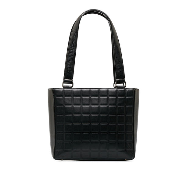 シャネル チョコバー ココマーク ハンドバッグ ブラック レザー レディース CHANEL 【中古】