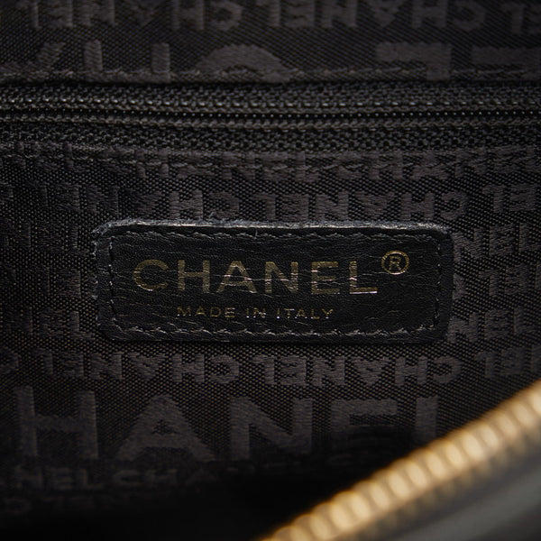 シャネル チョコバー ココマーク ハンドバッグ ブラック レザー レディース CHANEL 【中古】