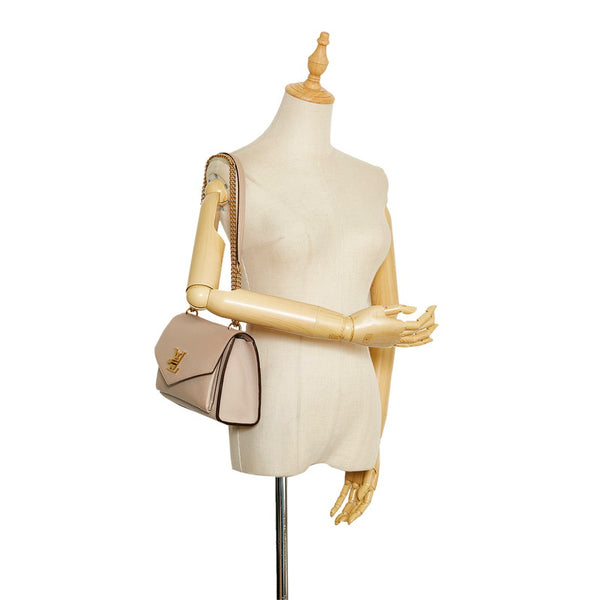 ルイ ヴィトン マイロックミーチェーン チェーン ショルダーバッグ M56137 グレー ベージュ カーフレザー レディース LOUIS VUITTON 【中古】