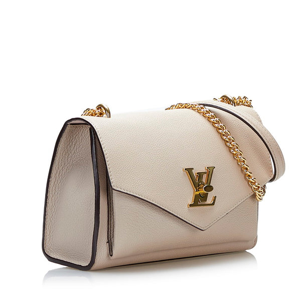 ルイ ヴィトン マイロックミーチェーン チェーン ショルダーバッグ M56137 グレー ベージュ カーフレザー レディース LOUIS VUITTON 【中古】
