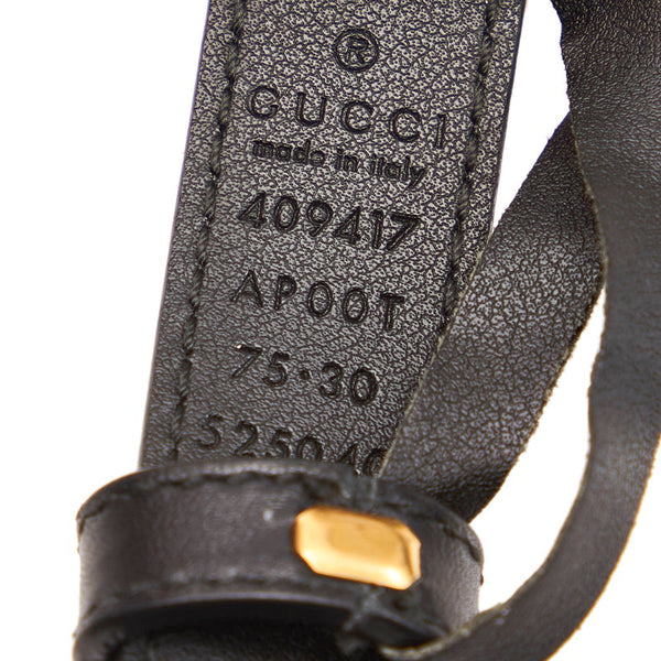 グッチ GGマーモント 409417 ブラック レザー ベルト レディース GUCCI 【中古】