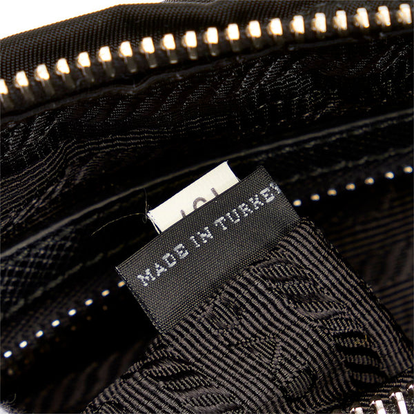 プラダ ギャザー チェーン ハンドバッグ ショルダーバッグ 2WAY BN2017 ブラック ナイロン レザー レディース PRADA 【中古】