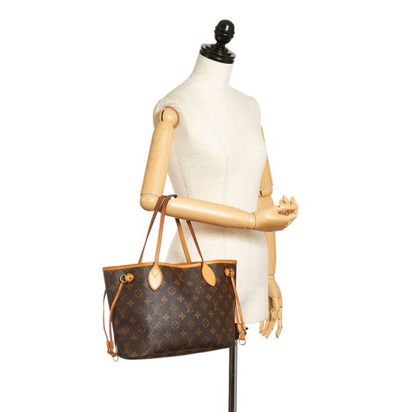 ルイ ヴィトン モノグラム ネヴァーフル PM トートバッグ M40155 ブラウン PVC レザー レディース LOUIS VUITTON 【中古】