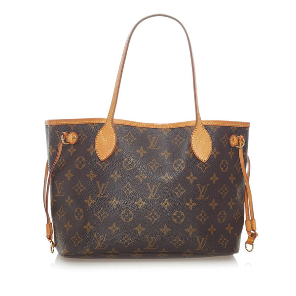 ルイ ヴィトン モノグラム ネヴァーフル PM トートバッグ M40155 ブラウン PVC レザー レディース LOUIS VUITTON 【中古】