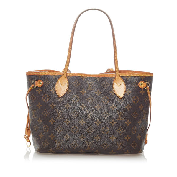 ルイ ヴィトン モノグラム ネヴァーフル PM トートバッグ M40155 ブラウン PVC レザー レディース LOUIS VUITTON 【中古】