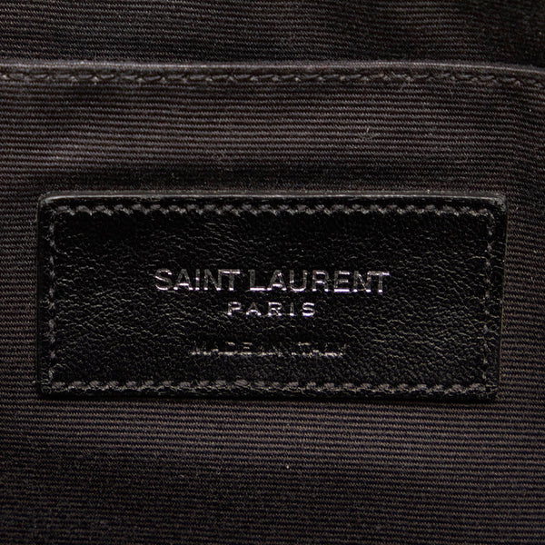 サンローラン スター クラッチバッグ ブラック レッド レザー メンズ SAINT LAURENT 【中古】