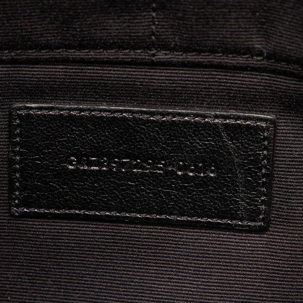 サンローラン スター クラッチバッグ ブラック レッド レザー メンズ SAINT LAURENT 【中古】