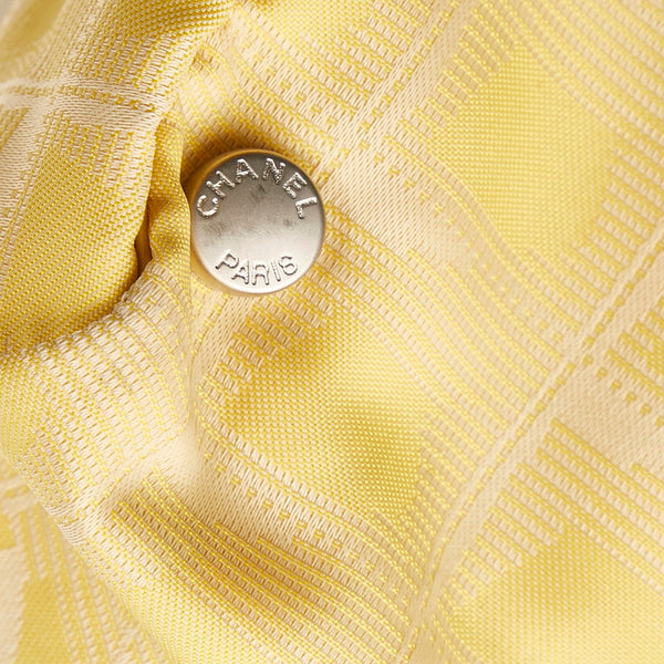 シャネル ニュートラベルライン MM トートバッグ ハンドバッグ イエロー ナイロン レザー レディース CHANEL 【中古】