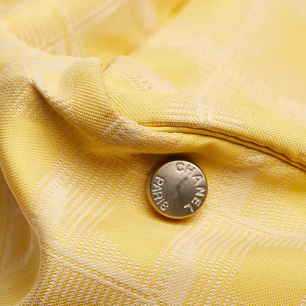 シャネル ニュートラベルライン MM トートバッグ ハンドバッグ イエロー ナイロン レザー レディース CHANEL 【中古】