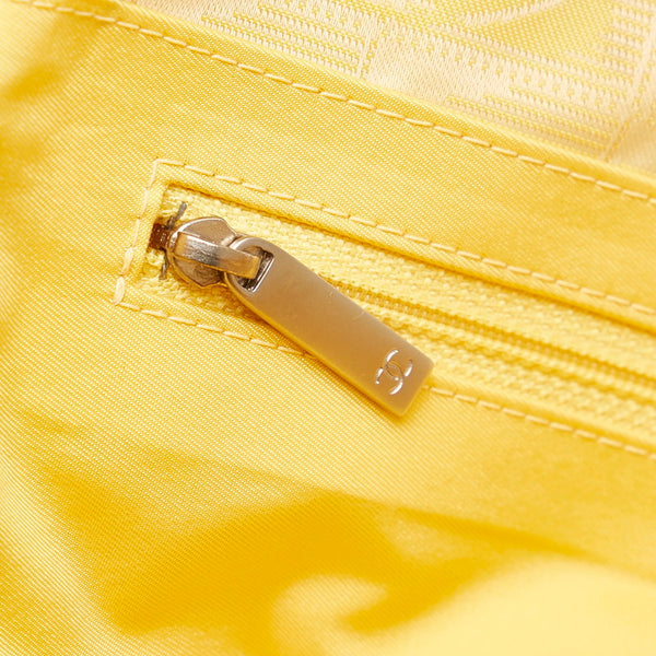 シャネル ニュートラベルライン MM トートバッグ ハンドバッグ イエロー ナイロン レザー レディース CHANEL 【中古】