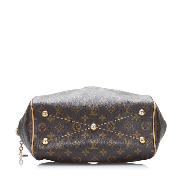 ルイ ヴィトン モノグラム ティヴォリPM ハンドバッグ M40143 ブラウン PVC レザー レディース LOUIS VUITTON 【中古】