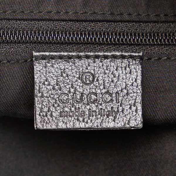 グッチ GGキャンバス アビー ハンドバッグ 130739 ブラック キャンバス レザー レディース GUCCI 【中古】