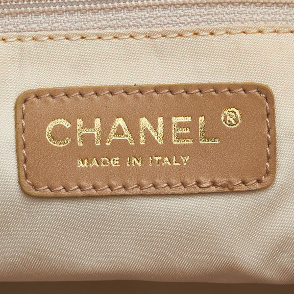 シャネル ニュートラベルライン ハンドバッグ トートバッグ ベージュ ナイロン レザー レディース CHANEL 【中古】