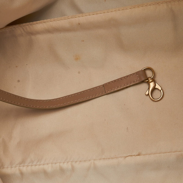 シャネル ニュートラベルライン ハンドバッグ トートバッグ ベージュ ナイロン レザー レディース CHANEL 【中古】