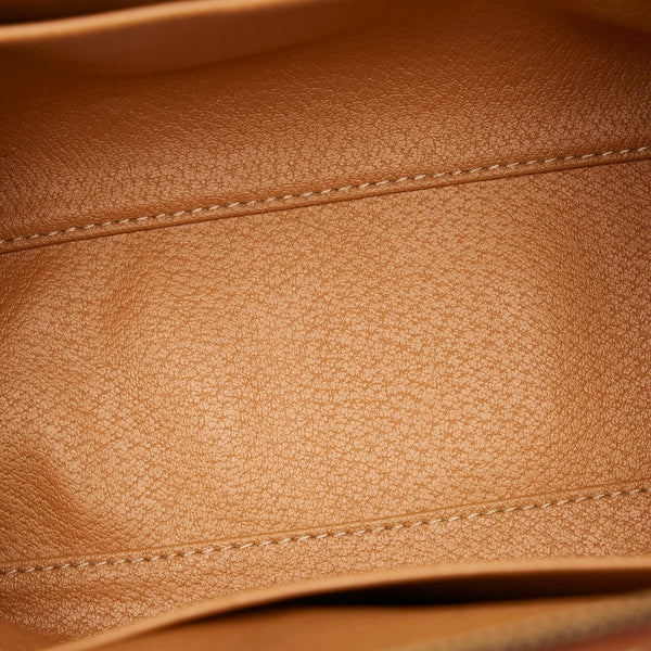 セリーヌ マカダム ポーチ ブラウン PVC レザー レディース CELINE 【中古】