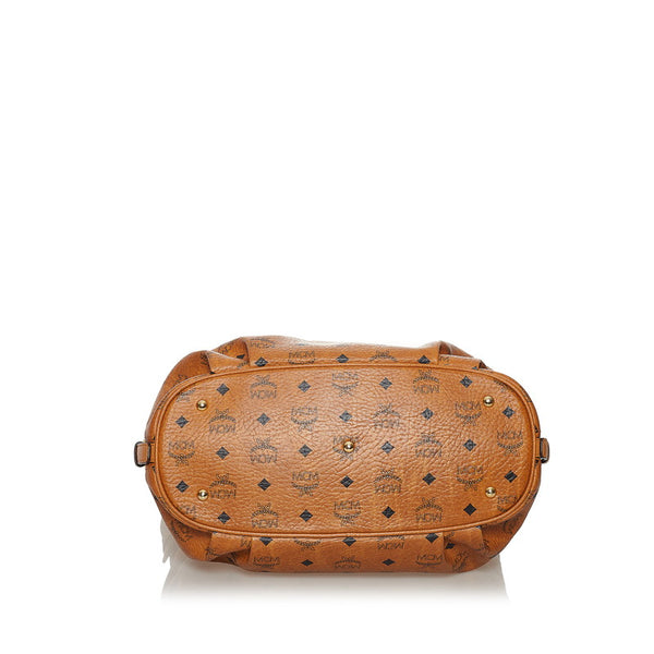 エム シー エム ヴィセトス ショルダーバッグ ブラウン PVC レザー レディース MCM 【中古】