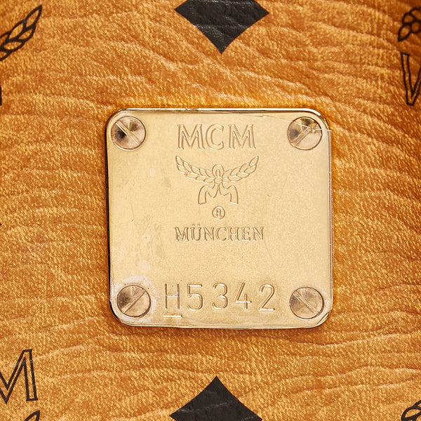 エム シー エム ヴィセトス ショルダーバッグ ブラウン PVC レザー レディース MCM 【中古】