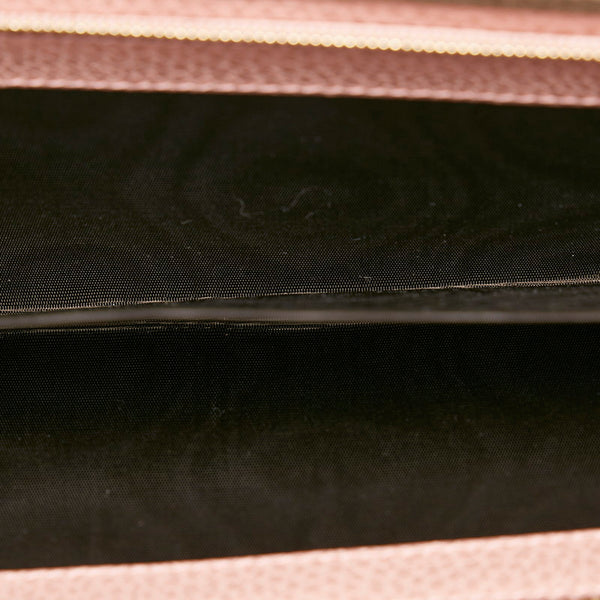 グッチ スウィング 二つ折り財布 長財布 354498 ベージュ ピンク レザー レディース GUCCI 【中古】