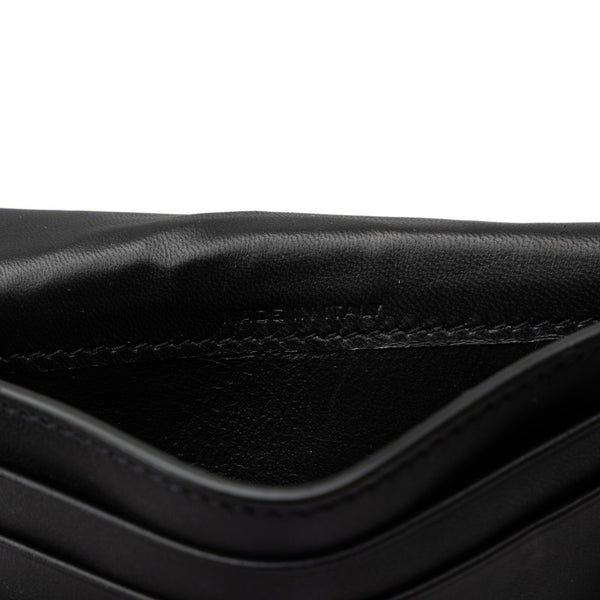 サンローラン クロコ型押し サック ド ジュール カードケース 名刺入れ 507604 ブラック レザー メンズ SAINT LAURENT 【中古】