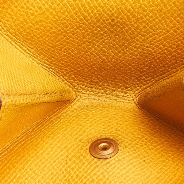 エルメス ルヴァンキャトル コインケース ジョーヌドール シェーブル レディース HERMES 【中古】