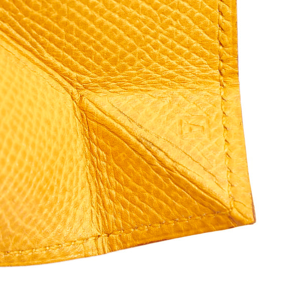 エルメス ルヴァンキャトル コインケース ジョーヌドール シェーブル レディース HERMES 【中古】