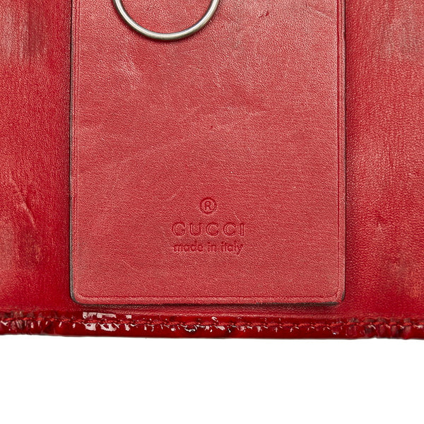 グッチ グッチシマ ラブリーハート キーケース 203551 レッド エナメル レザー レディース GUCCI 【中古】