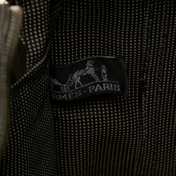エルメス エールラインMM トートバッグ ハンドバッグ グレー キャンバス メンズ HERMES 【中古】