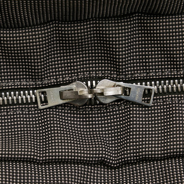 エルメス エールラインMM トートバッグ ハンドバッグ グレー キャンバス メンズ HERMES 【中古】