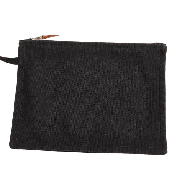 エルメス カンヌPM  ハンドバッグ ストライプ ブラック ホワイト キャンバス レディース HERMES 【中古】