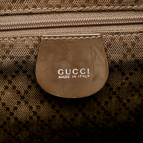 グッチ バンブー リュック・デイパック 003 0016 カーキ エナメル ナイロン レディース GUCCI 【中古】