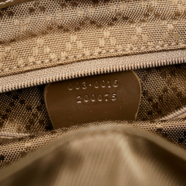 グッチ バンブー リュック・デイパック 003 0016 カーキ エナメル ナイロン レディース GUCCI 【中古】