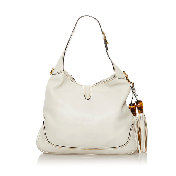 グッチ ニュージャッキー ショルダーバッグ 281178 ホワイト レザー レディース GUCCI 【中古】