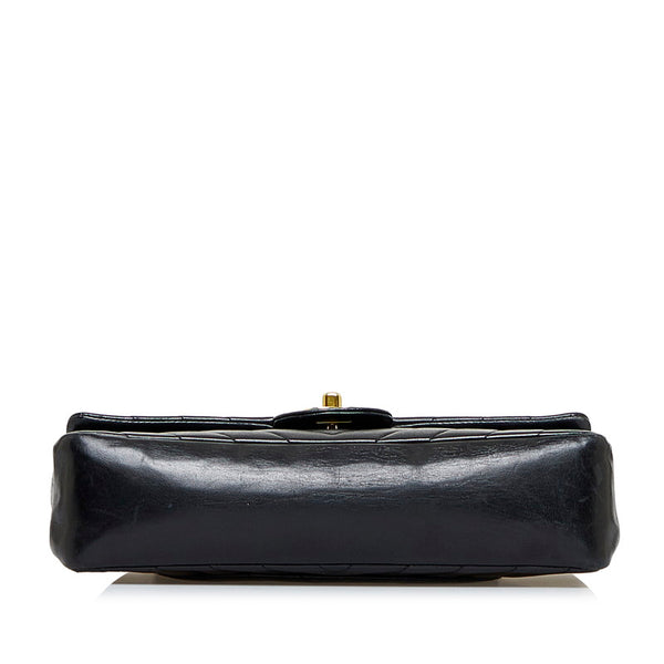 シャネル Vステッチ ココマーク チェーン ショルダーバッグ ブラック レザー レディース CHANEL 【中古】