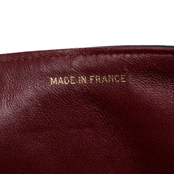 シャネル Vステッチ ココマーク チェーン ショルダーバッグ ブラック レザー レディース CHANEL 【中古】