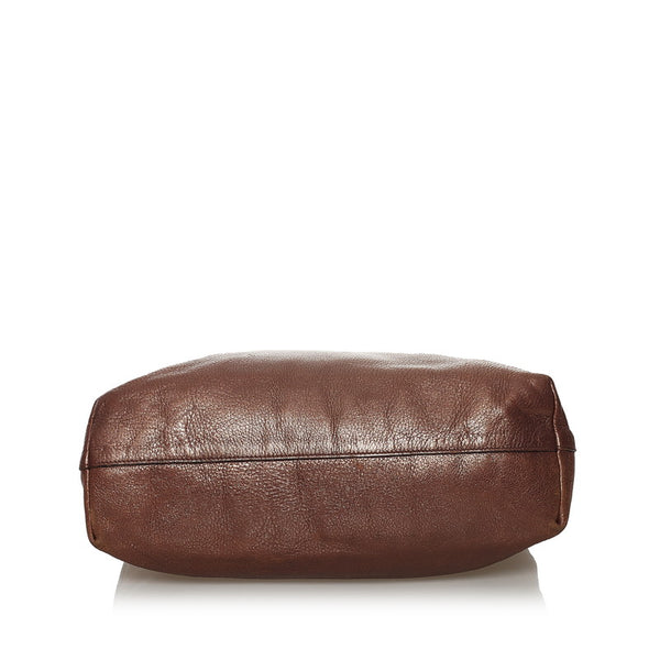 プラダ ワンショルダーバッグ ブラウン レザー レディース PRADA 【中古】