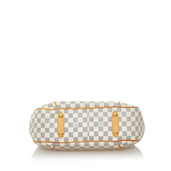 ルイ ヴィトン ダミエ ガリエラPM ワンショルダーバッグ N55215 アズール ホワイト PVC レザー レディース LOUIS VUITTON 【中古】