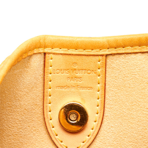 ルイ ヴィトン ダミエ ガリエラPM ワンショルダーバッグ N55215 アズール ホワイト PVC レザー レディース LOUIS VUITTON 【中古】